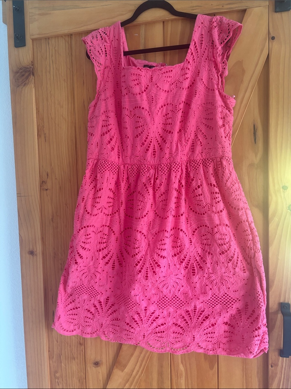 Coral Pink Eyelet Talbots Dress
